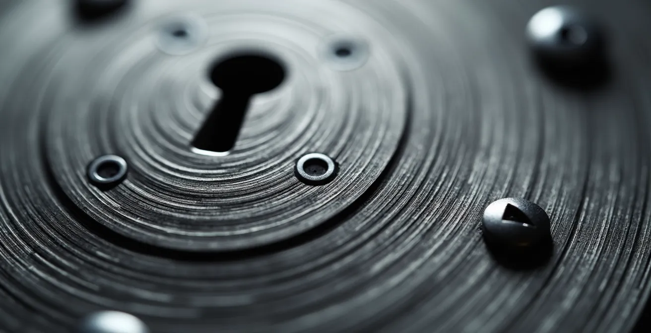 Représentation abstraite d'un espace de stockage sécurisé pour photos privées