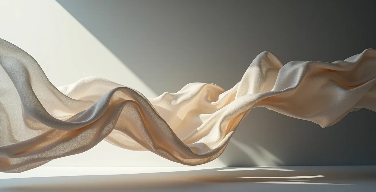 Composition symbolique avec jeu d'ombres et de lumières suggérant le mouvement et l'alternance