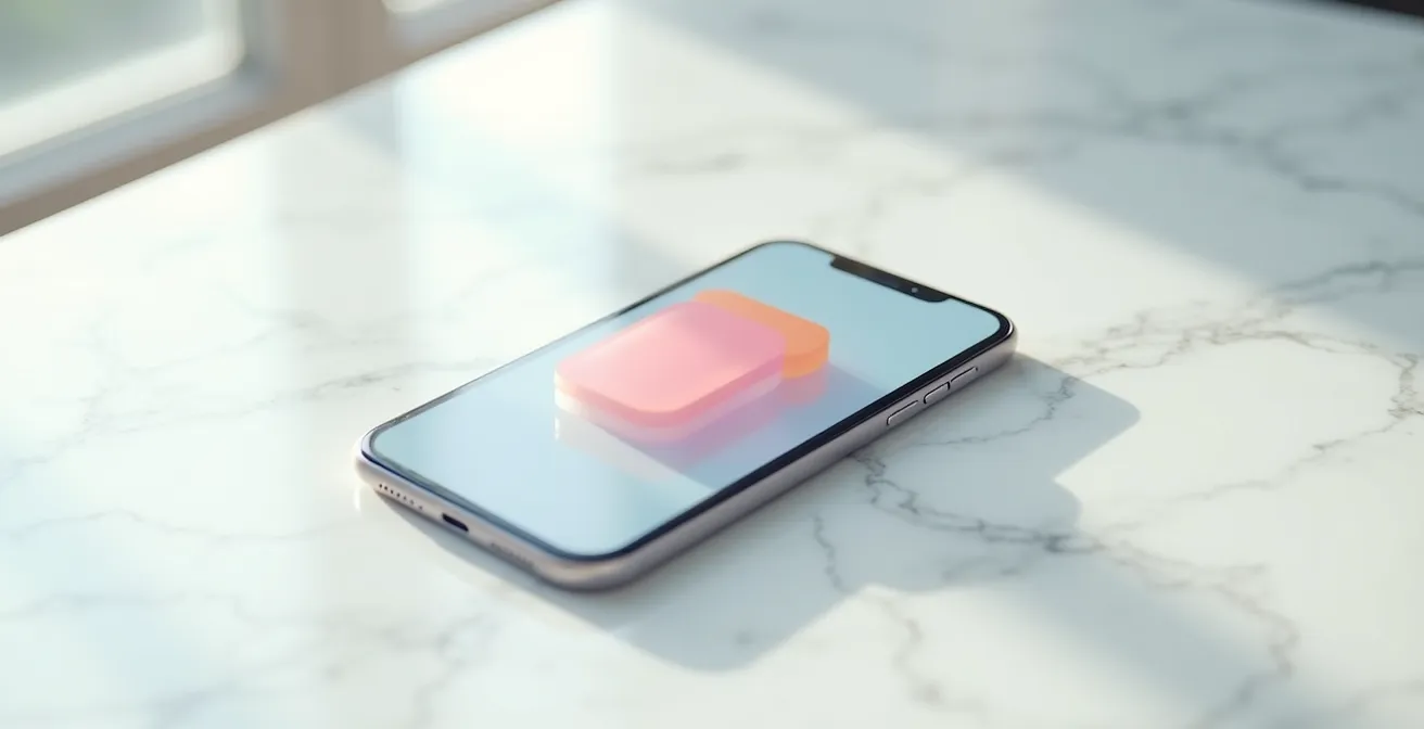Écran de téléphone avec notifications sécurisées sans contenu visible