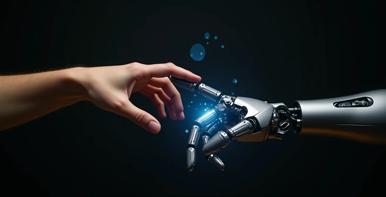 Représentation symbolique des enjeux éthiques et légaux de l'IA