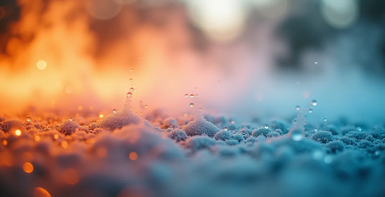 Gradient thermique abstrait représentant les niveaux de chaleur